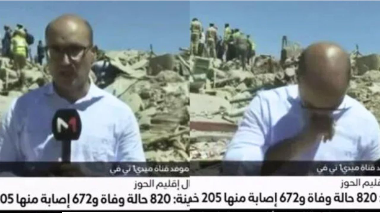 VIDEO: periodista llora en plena transmisión por desastres provocados por terremoto en Marruecos Imagen de VIDEO: periodista llora en plena transmisión por desastres provocados por terremoto en Marruecos