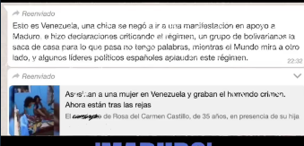 Supuesto mensaje con el que difundió la grabación.