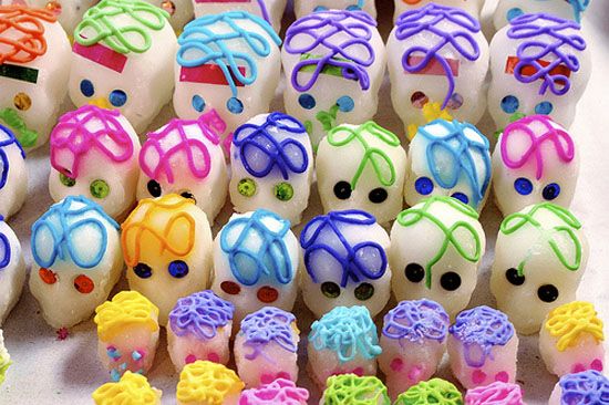 Calaveritas de azúcar. Foto: Sabores de México
