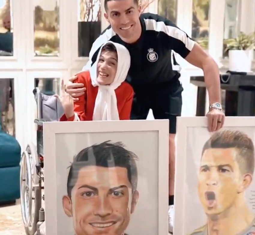 Cristiano Ronaldo con Fatemeh Hamami. Foto: Redes Sociales
