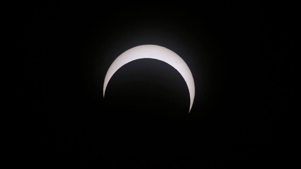 Eclipse solar anular desde Estados Unidos. Foto: George Frey/Getty Images