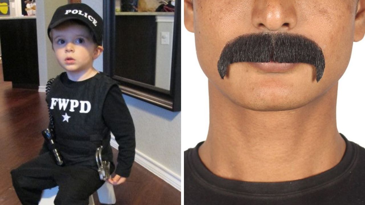 Un bigote puede darle un toque gracioso a un disfraz. Foto: Pinterest
