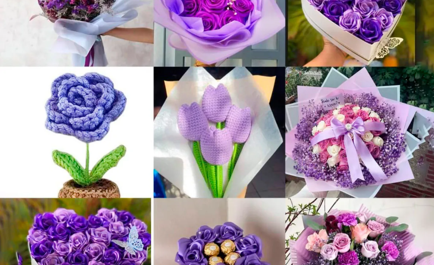 Ramos de flores moradas. Foto: Noti360