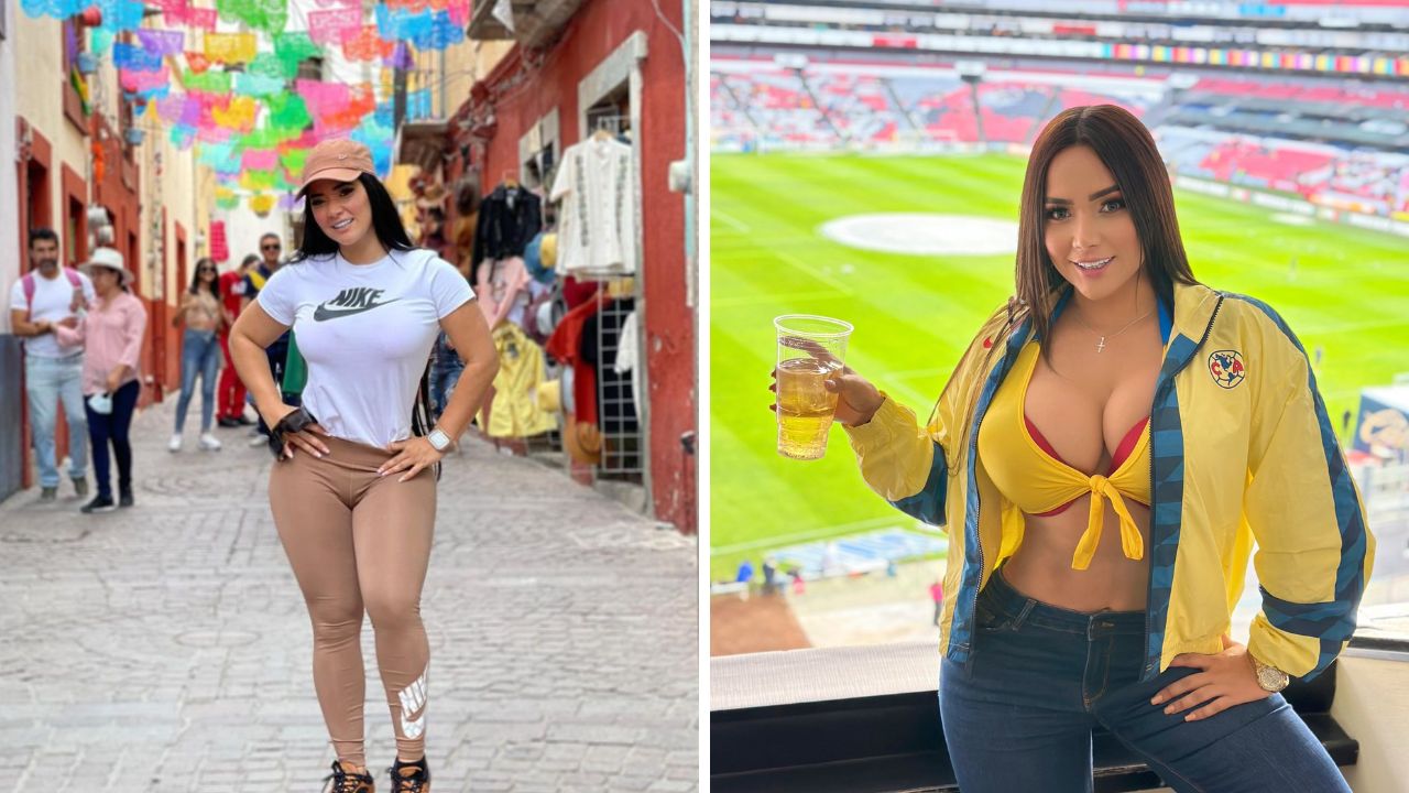 Imagen de Ashley Carolina video Estadio Azteca Twitter: mexicana se desviste por la victoria del América