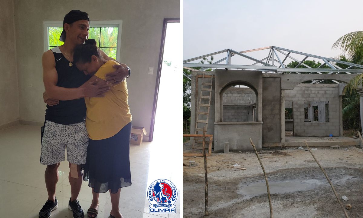 Imagen de Jugador del Olimpia honra a su madre y le regala una casa nueva