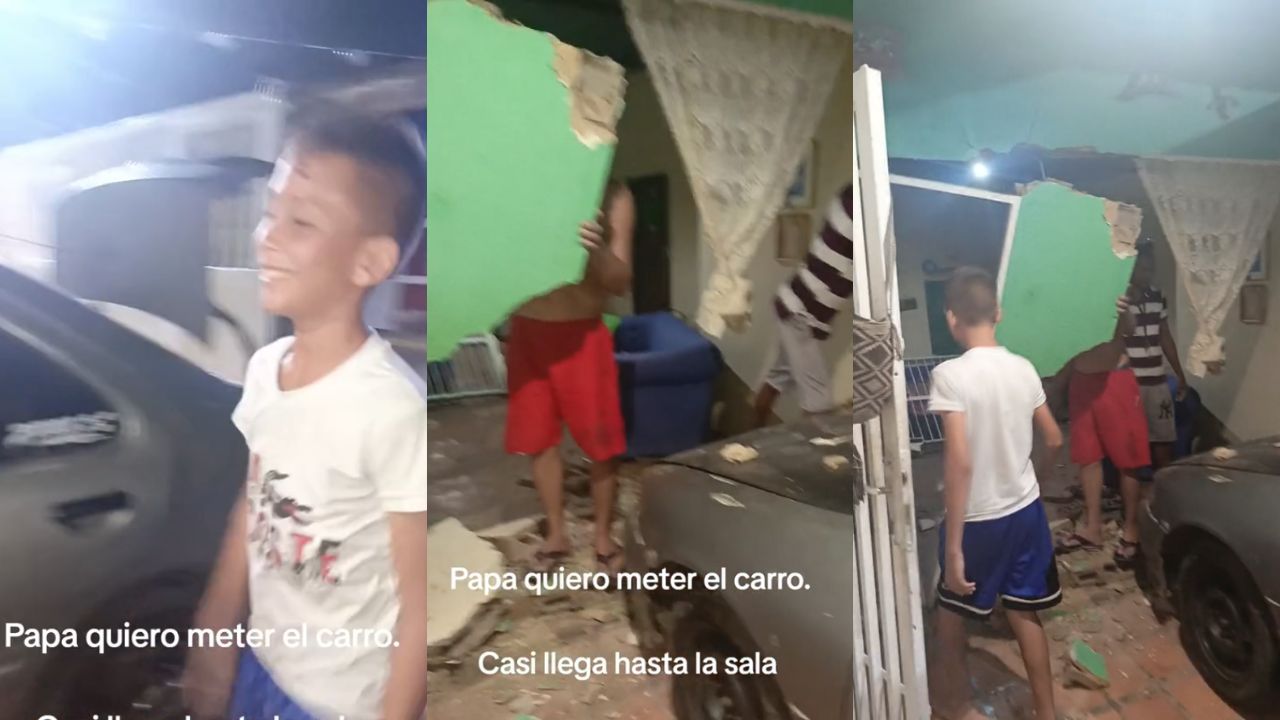 Imagen de 'La cag...': menor se ofreció a estacionar el carro, pero destruyó la casa