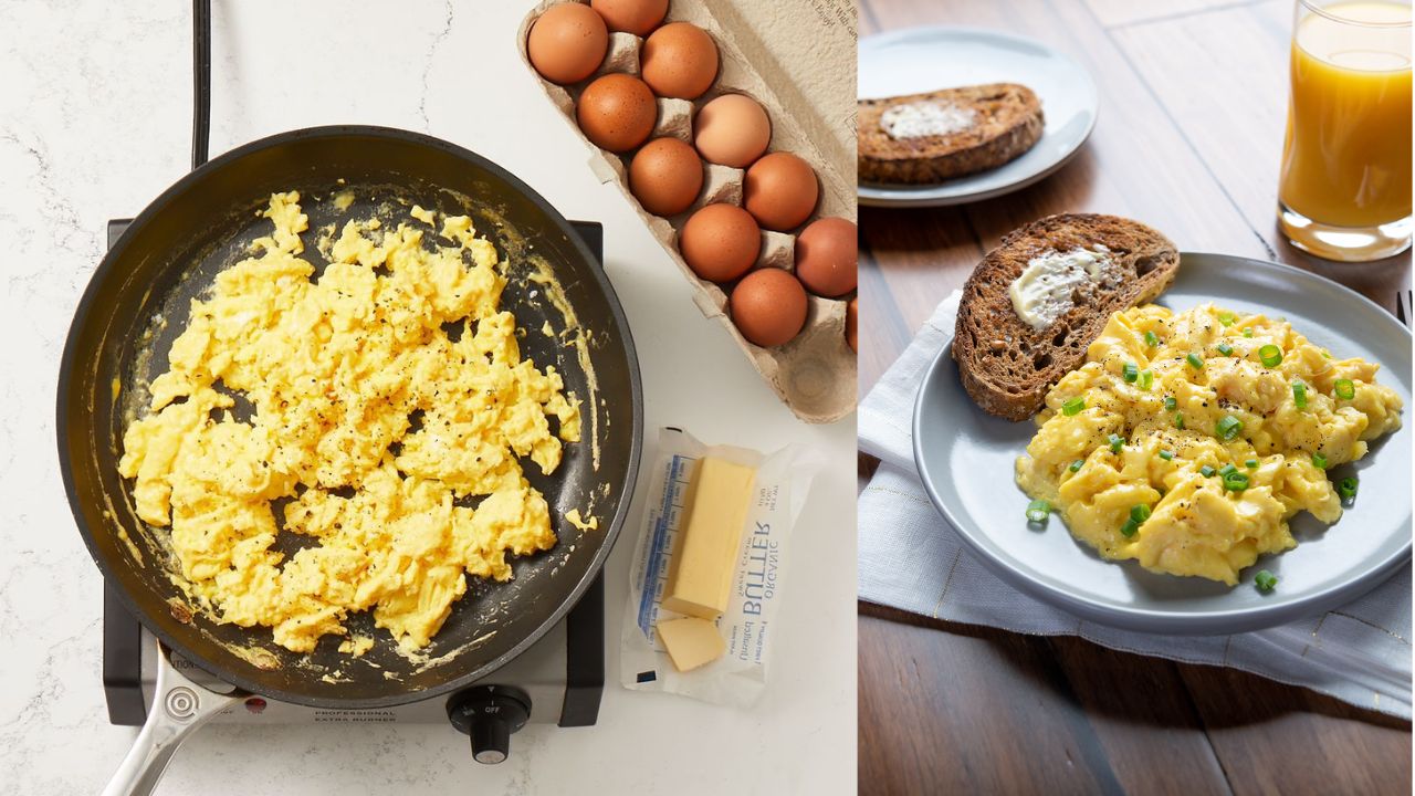 Una receta de cocina corta: huevos revueltos o picados con un resultado perfecto Imagen de Una receta de cocina corta: huevos revueltos o picados con un resultado perfecto