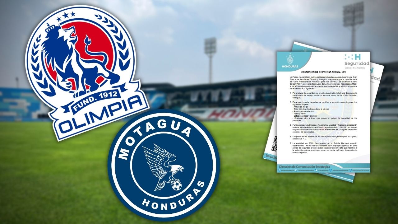 Gran final Olimpia vs. Motagua: ¿a qué hora cerrarán las calles de acceso al Nacional? Imagen de Gran final Olimpia vs. Motagua: ¿a qué hora cerrarán las calles de acceso al Nacional?