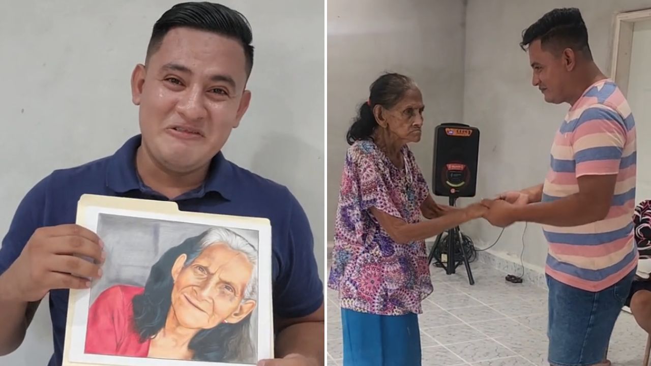 'Mi mamita hermosa': Jona Osorto llora al recibir retrato de su abuelita Imagen de 'Mi mamita hermosa': Jona Osorto llora al recibir retrato de su abuelita