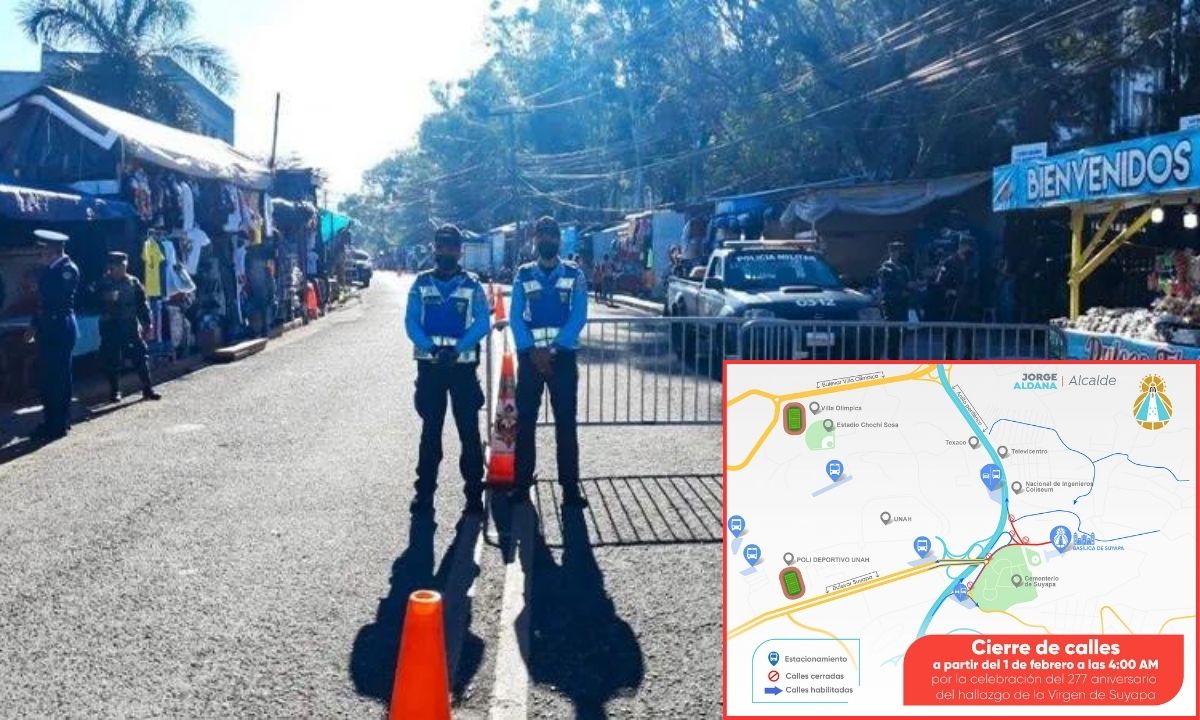 Imagen de Estas son las calles que estarán cerradas por la alborada a la Virgen de Suyapa