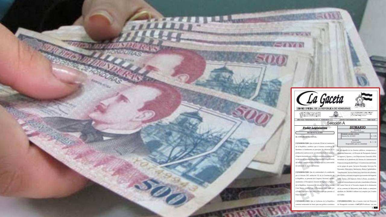Imagen de Publicada en La Gaceta la Ley de Presupuesto de Honduras 2024