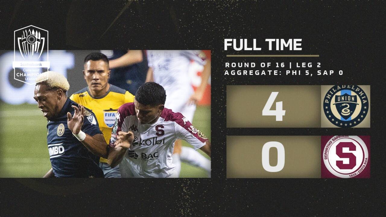 El partido finalizó con un resultado global de 5-0 a favor de Philadelphia Union.   Foto: MLSSoccer