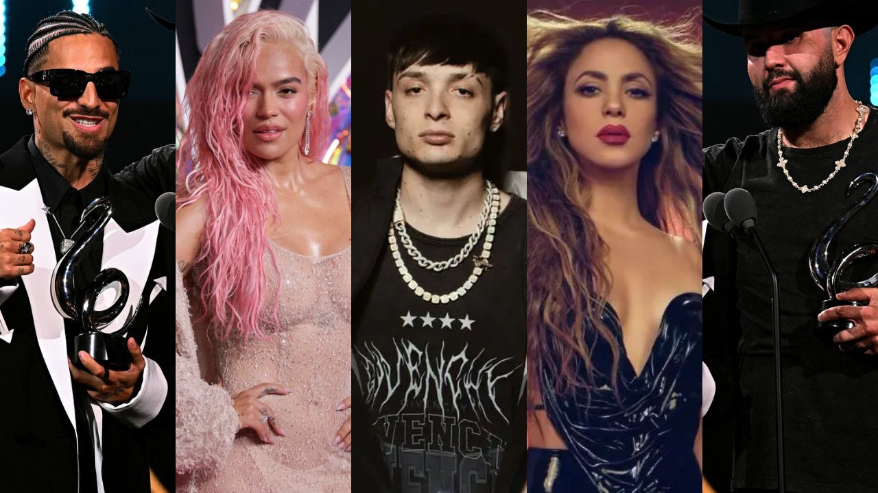 Imagen de Karol G, Shakira, Maluma, Peso Pluma y Carin León, los reyes en Premio Lo Nuestro