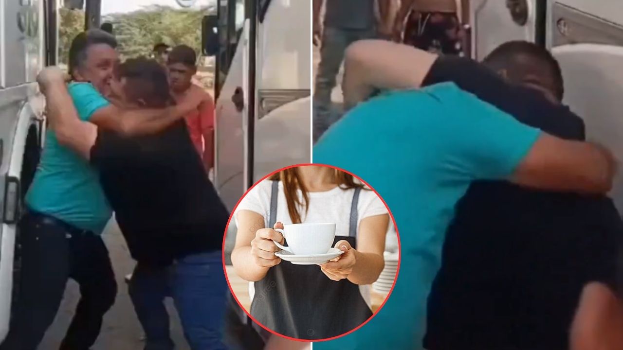 Imagen de VIDEO: Conductores de transporte público se disputan el amor de vendedora de café