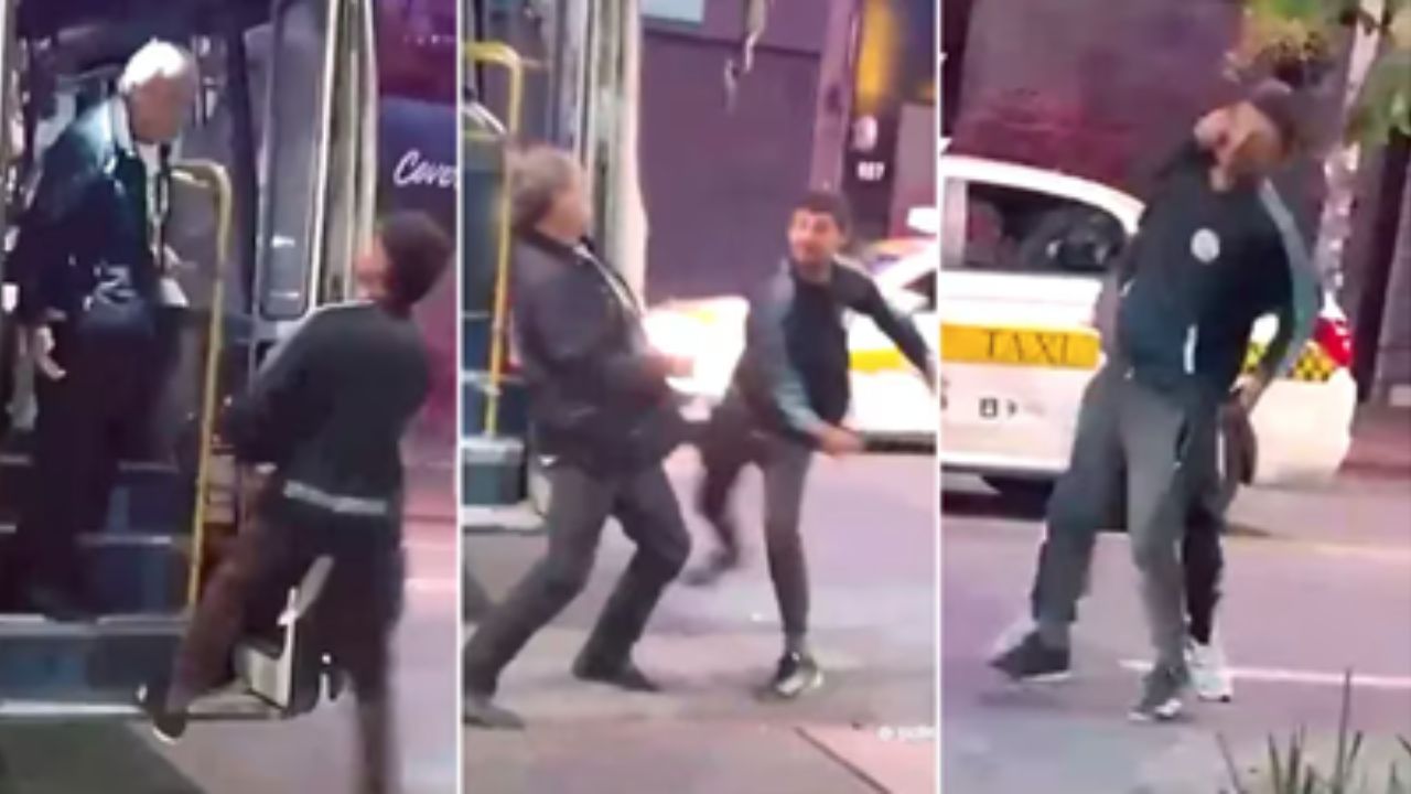 VIDEO: Taxista golpea a hombre que peleaba con un chofer de bus Imagen de VIDEO: Taxista golpea a hombre que peleaba con un chofer de bus