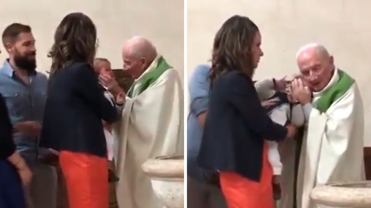 Imagen de VIDEO: Sacerdote agrede a niño que estaba llorando en su bautizo