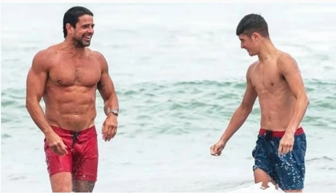 Luciano Castro y su hijo mayor Mateo