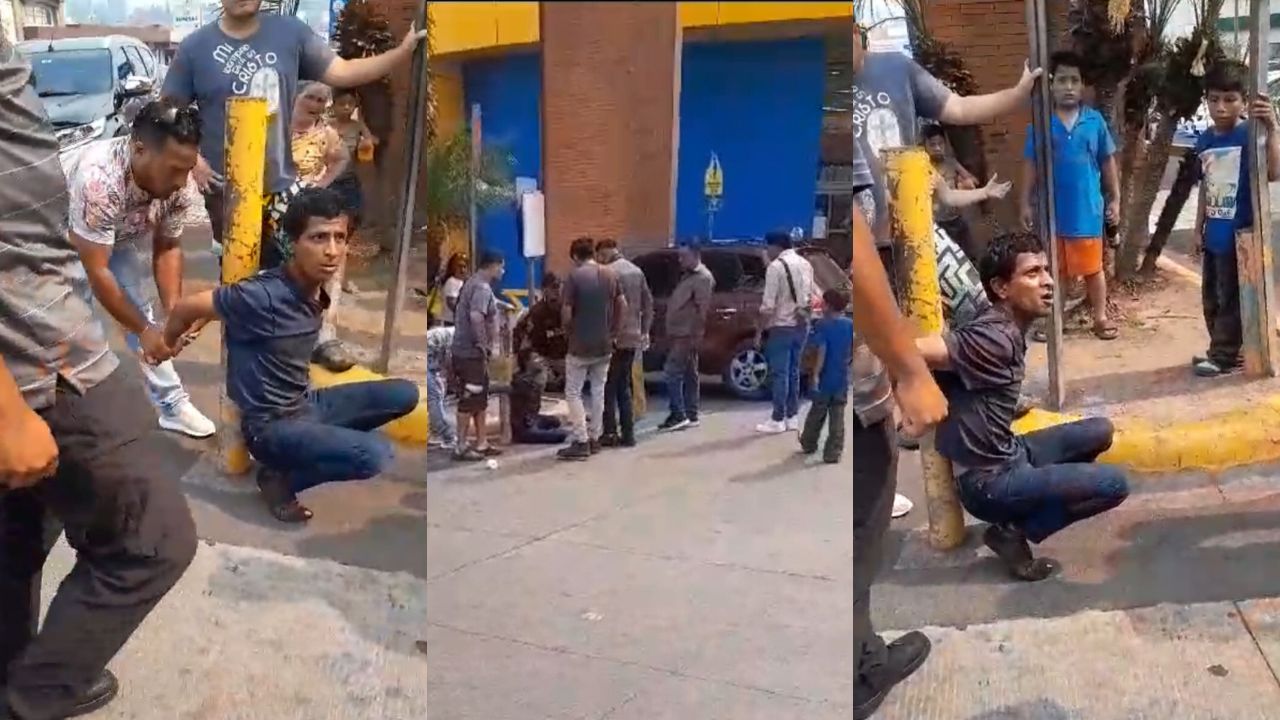 Imagen de VIDEO: hondureños amarran a presunto ladrón de celulares en bulevar Morazán