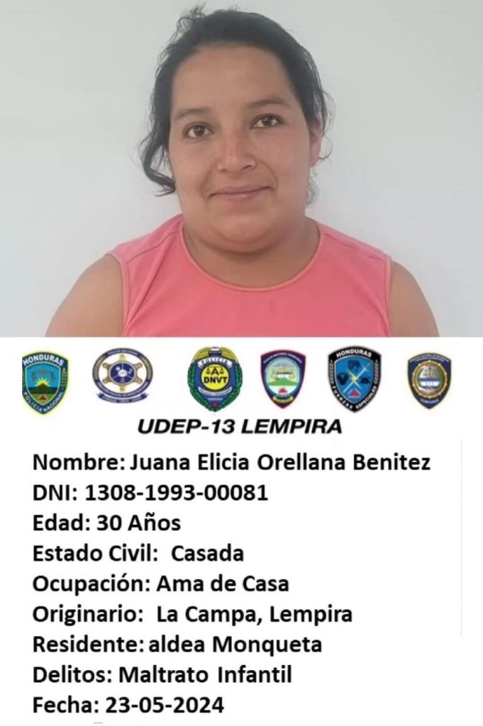 Ficha policial de la hondureña que se suicidó en el vehículo penitenciario