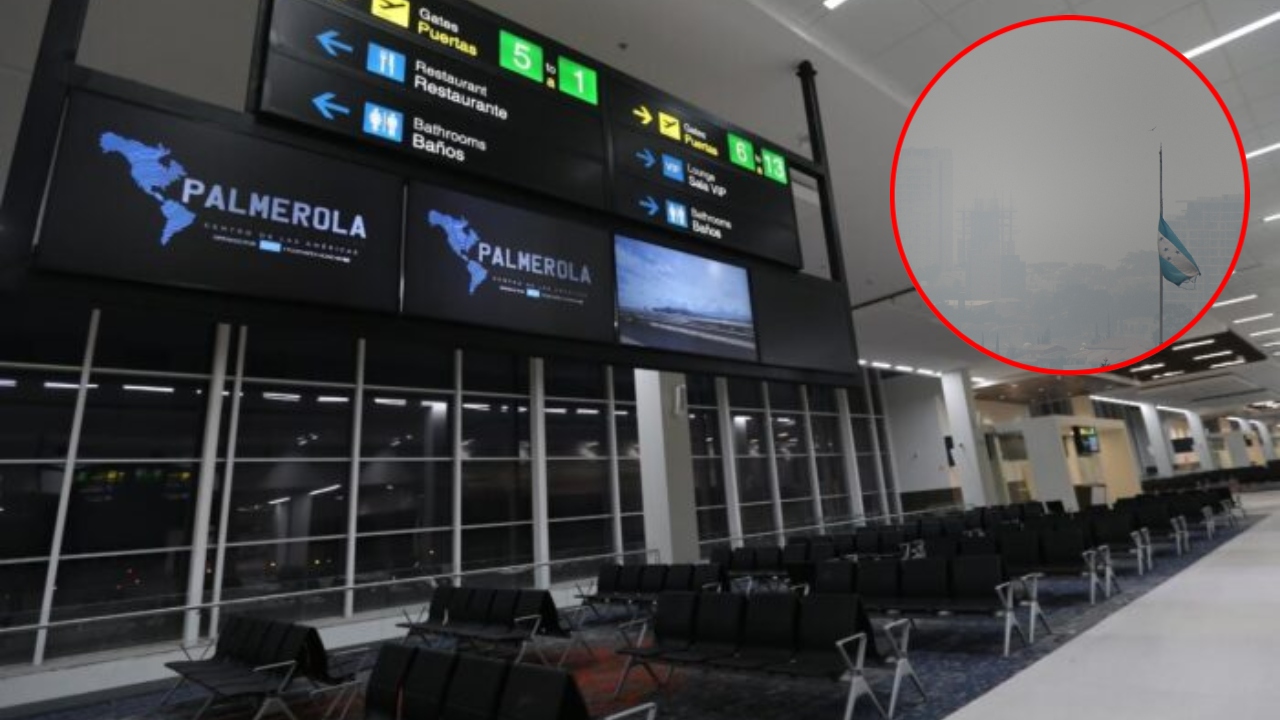 Imagen de Palmerola único aeropuerto sin cerrar operaciones por capa de humo en Honduras