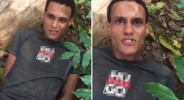Thiago tavares en el suelo amarrado y tratando de gritar a los secuestradores