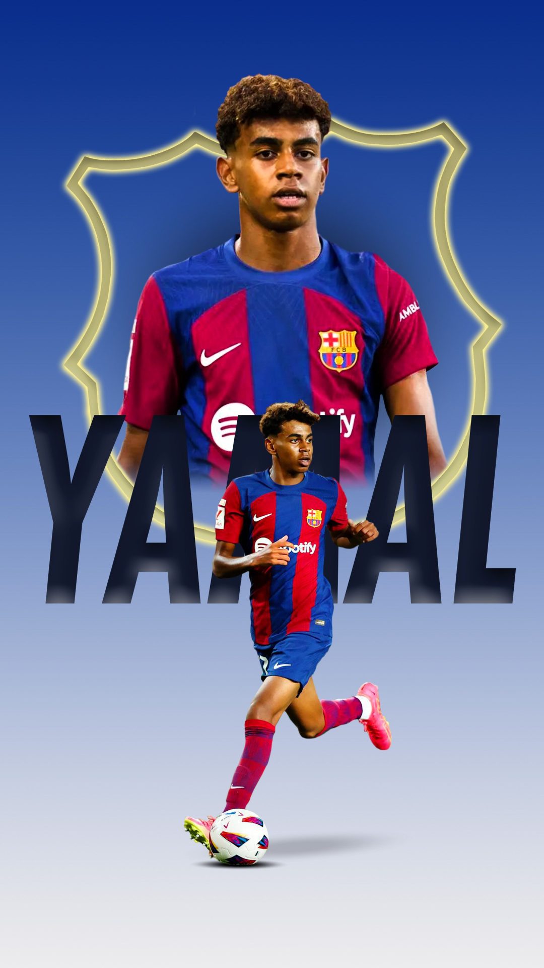 Diseño de Lamine Yamal con el Barcelona