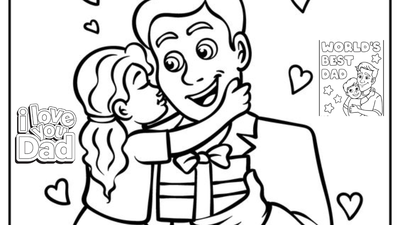 Imagen de Dibujos para el Día del Padre bonitos, colorea y regálalo a tu figura paterna
