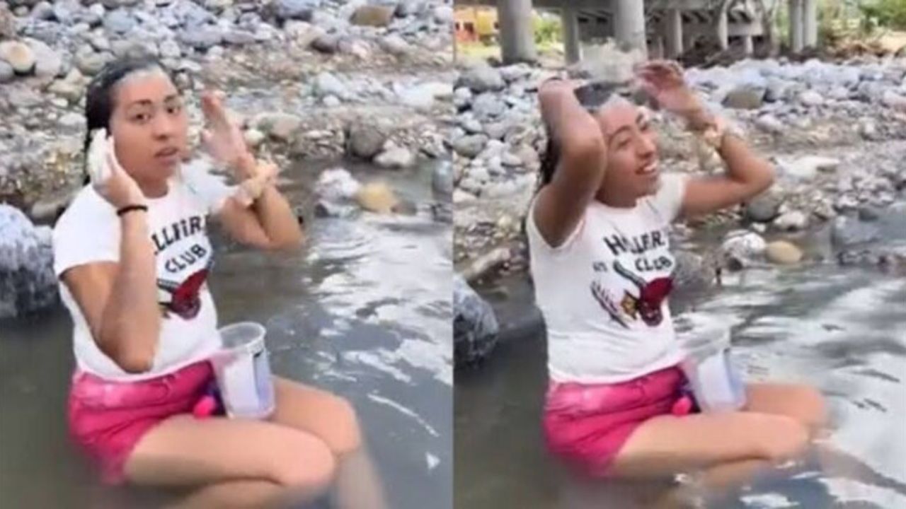 Imagen de Joven se queda sin agua en su casa y se va a bañar al río