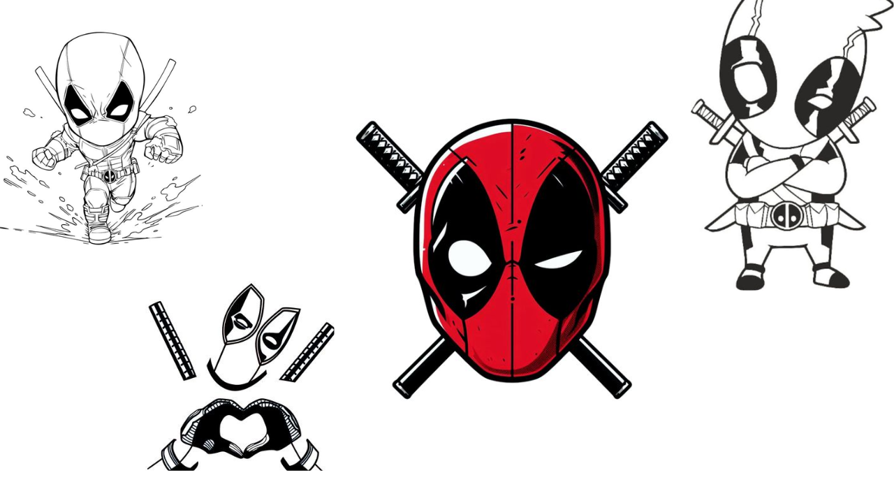 Imagen de Imágenes de Deadpool: Imprime y colorea estos dibujos