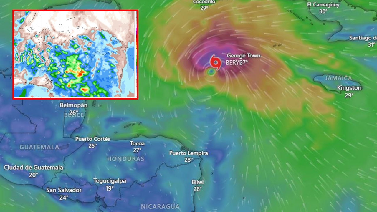 Imagen de Remanentes del huracán Beryl dejarán lluvias este viernes en gran parte de Honduras