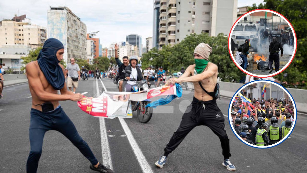 Lanzan gas lacrimógeno a manifestantes en Venezuela por 'fraude' de Maduro Imagen de Lanzan gas lacrimógeno a manifestantes en Venezuela por 'fraude' de Maduro