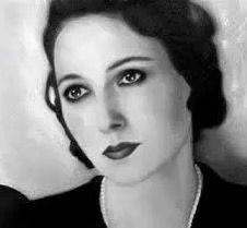 Juana de Ibarbourou, retrato en blanco y negro.