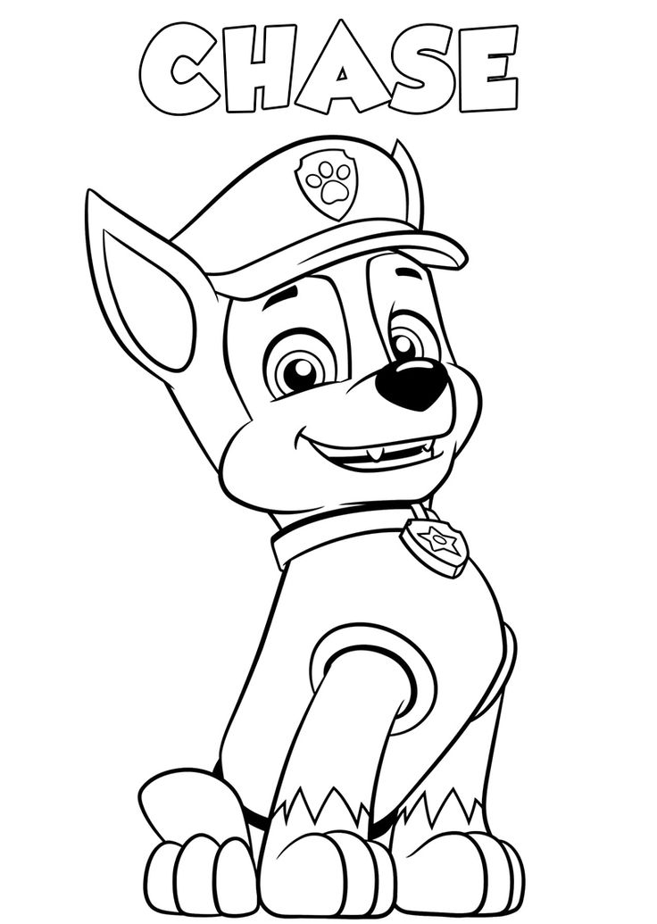 Imagen de Chase de Paw Patrol para colorear 