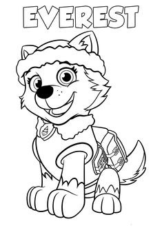 Imagen de Everest de Paw Patrol para colorear 