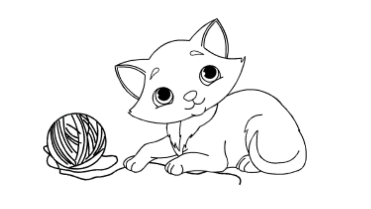 gato para colorear 