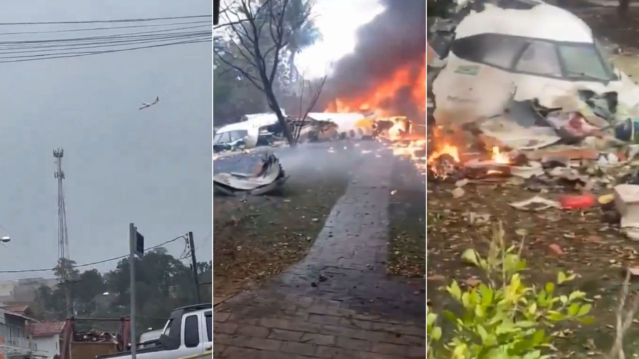 Imagen de Los impactantes videos del accidente de avión en Brasil