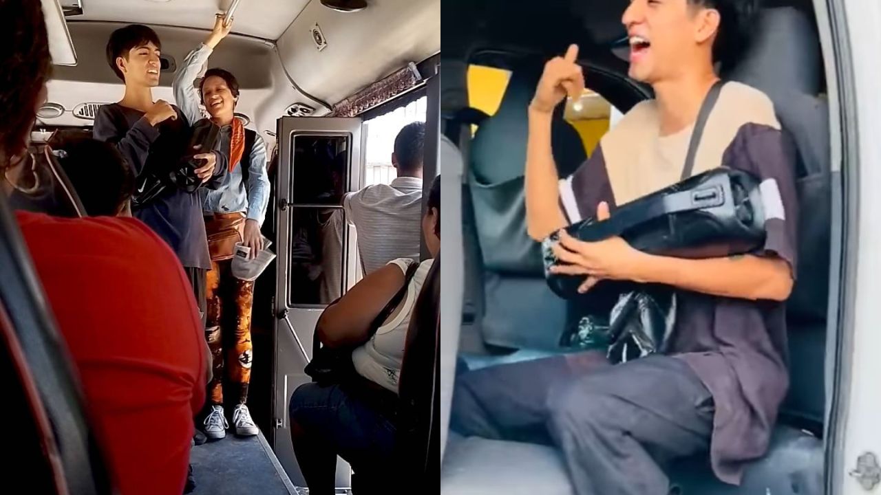Imagen de Rapero hondureño sorprende con su lírica dentro de un bus de Comayagua
