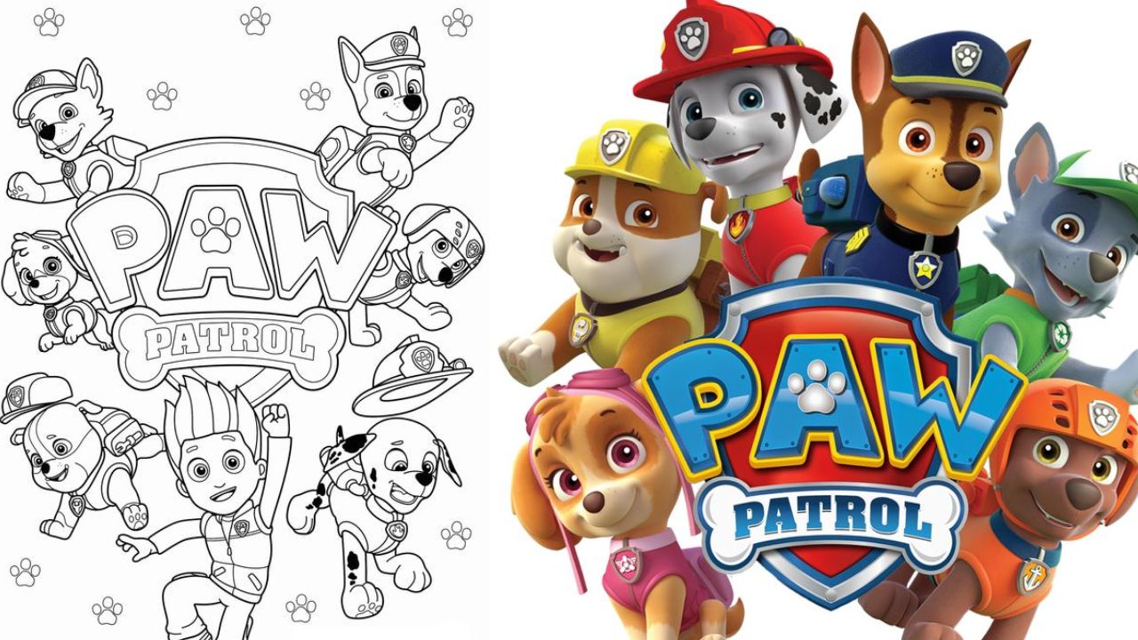 Imagen de Imágenes de Paw Patrol para imprimir; colorea estos dibujos