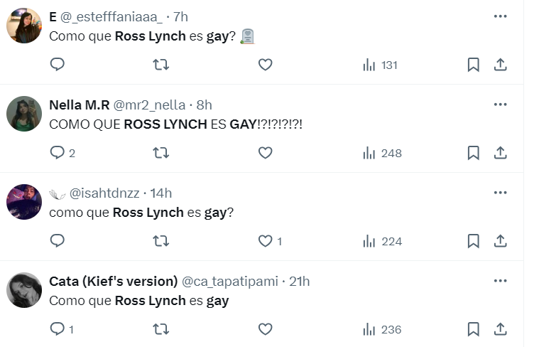 Reacciones de internautas en redes sociales sobre los rumores de que el cantante Ross Lynch es gay