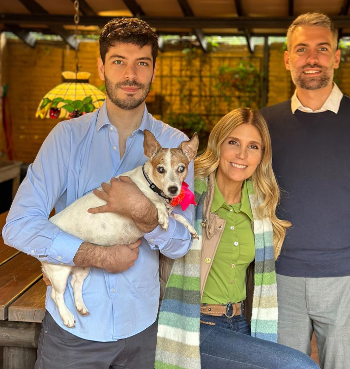 Foto de Sanie López con sus hijos; Kevin y Oliver