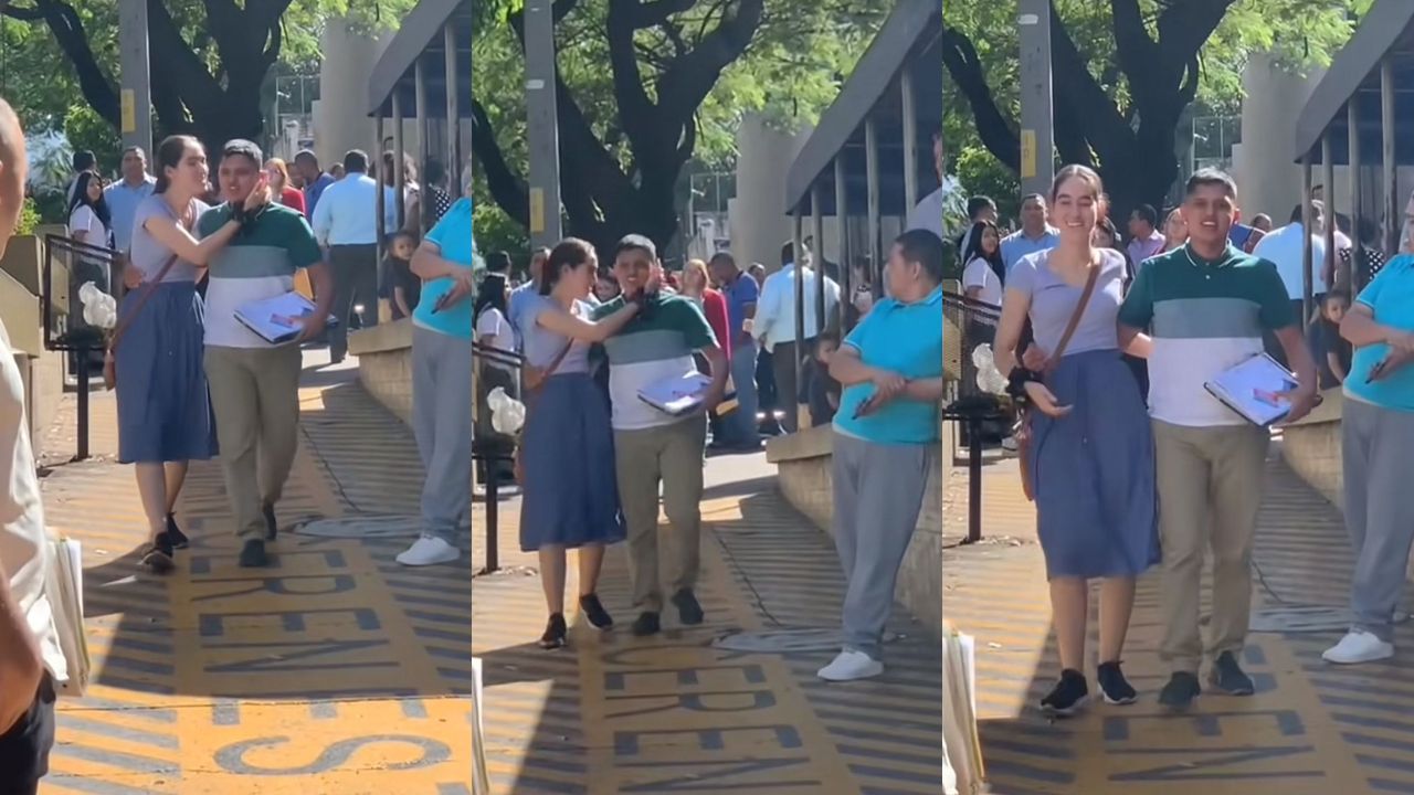 Imagen de Gringa muestra su entusiasmo tras aprobación de visa de su esposo hondureño