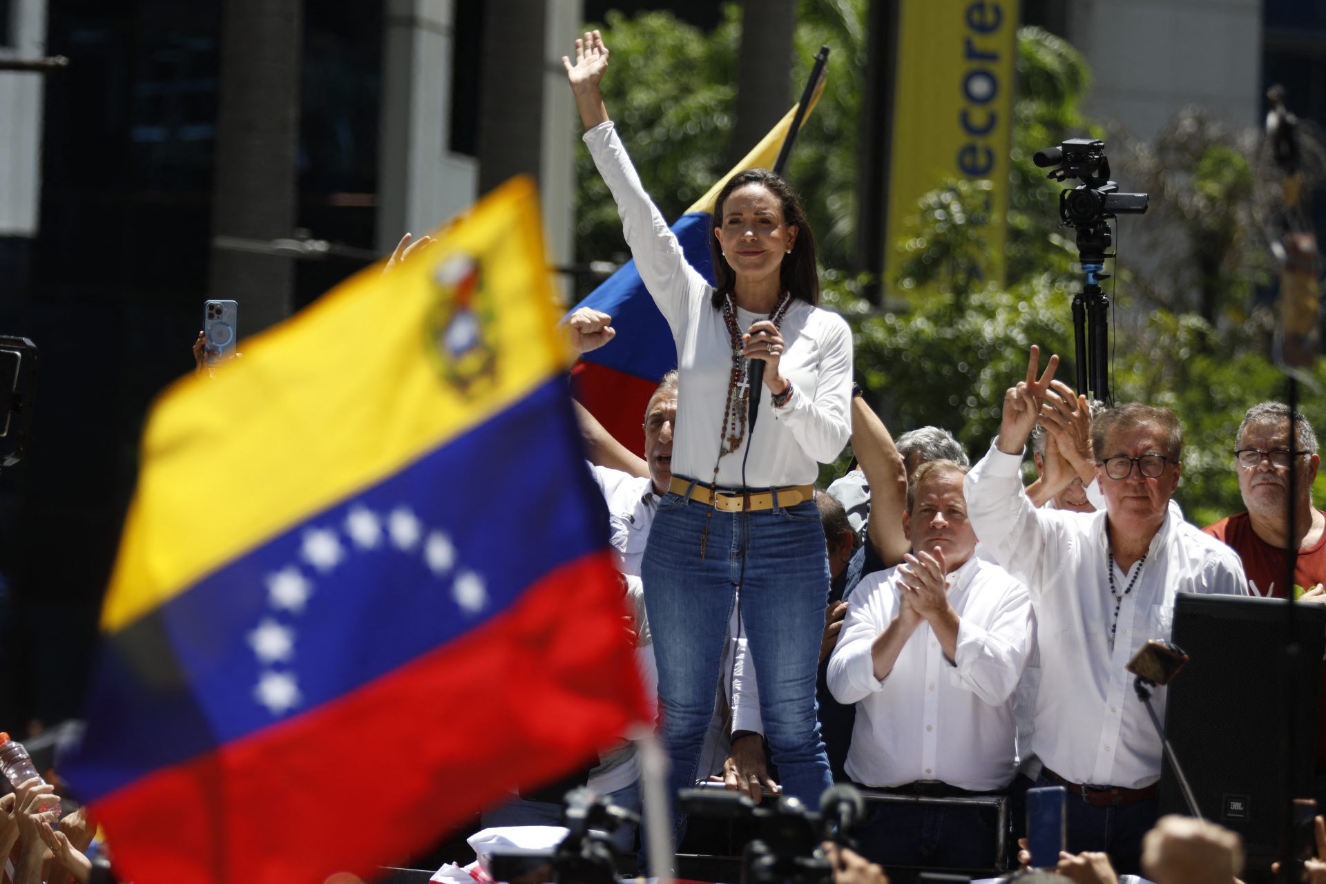 Imagen de María Corina Machado pide ayuda a la comunidad internacional