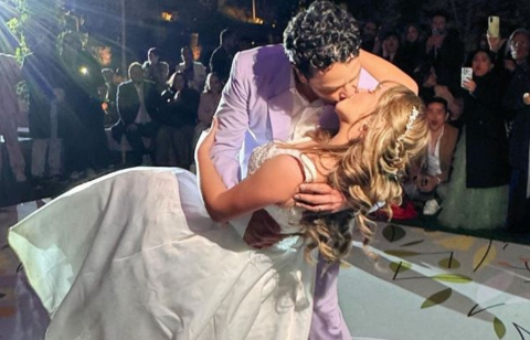 Foto de la boda de Daniela Luján y su esposo Mario Monroy