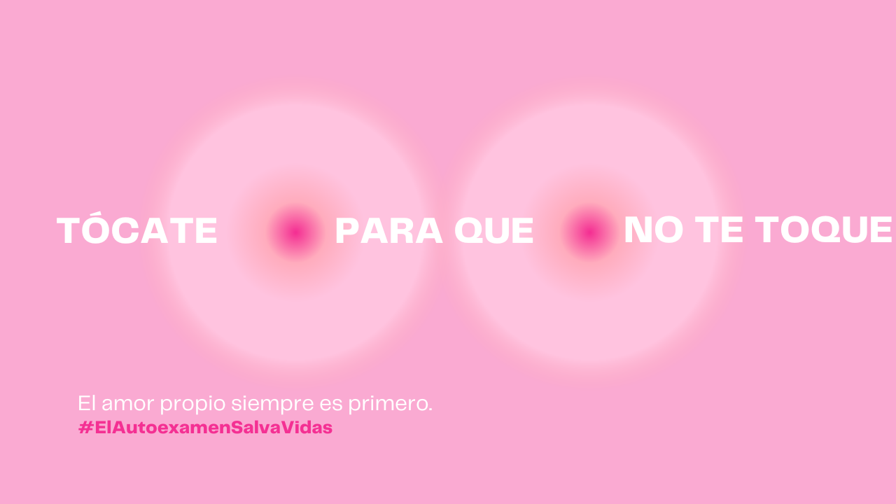 Foto con un mensaje sobre el Cáncer de mama