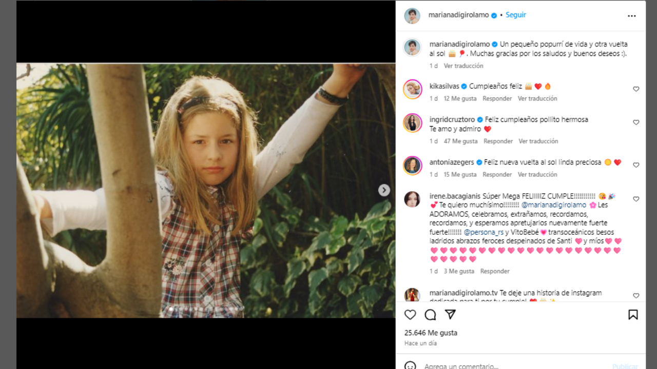 captura de pantalla del perfil de IG de Mariana 