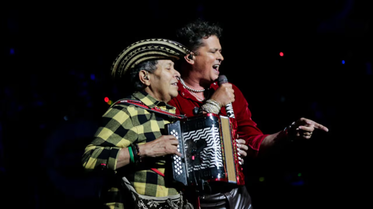 Carlos Vives junto a Egidio Cuadrado 