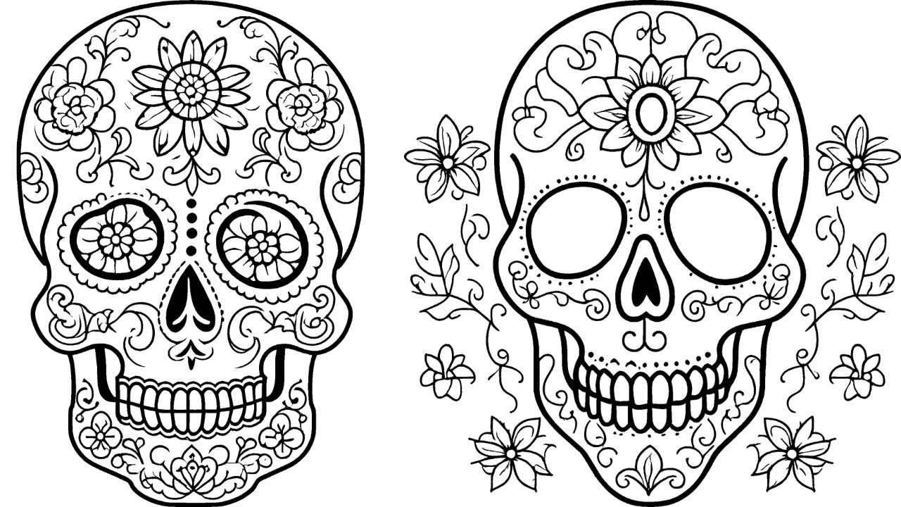 Dibujos de calaveras para colorear