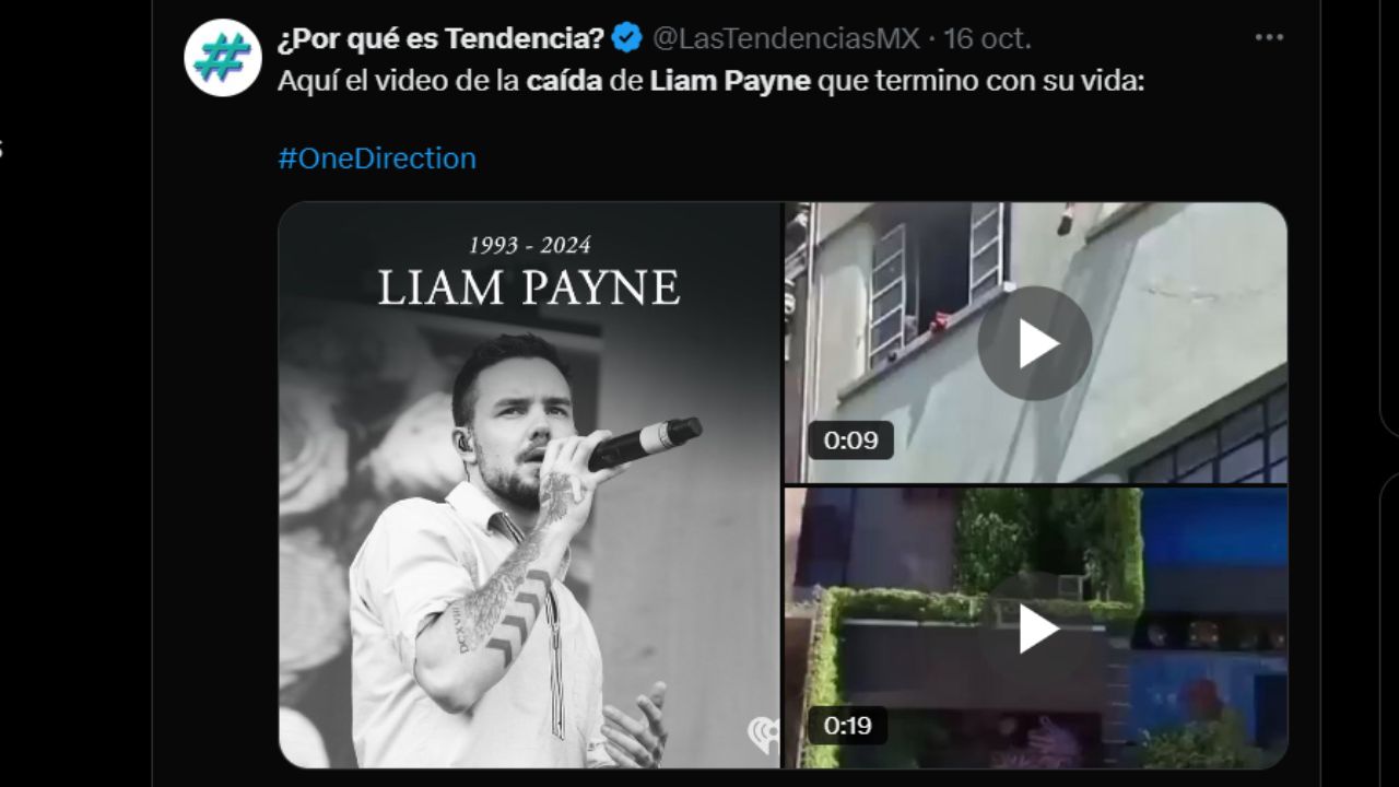Publicación del video de la caída de Liam Payne