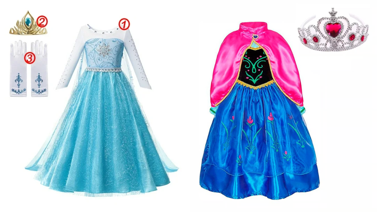 vestidos para niñas de frozen