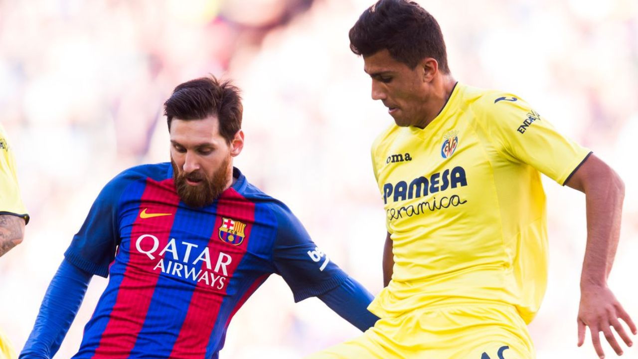 Foto de Rodri en el Villareal y Messi